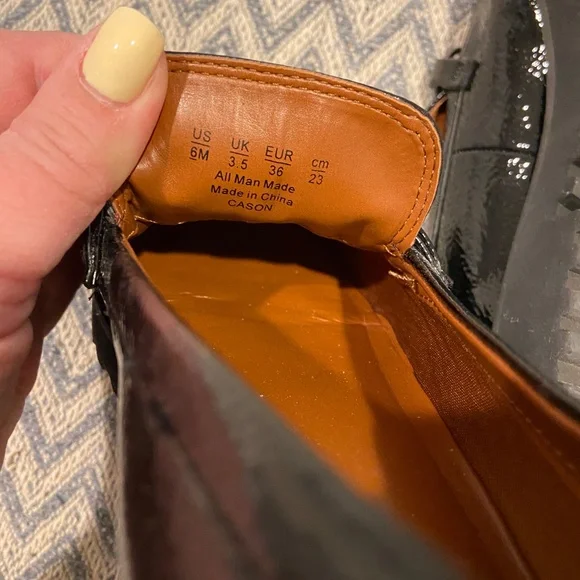 Franco Sarto Cason Black Patent Loafers | Size 6 | NWT - Picture 6 of 7